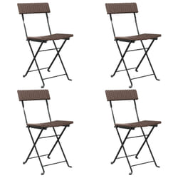 VidaXL 3152116 outdoor chair Terrace Polyrattan, Steel Brown