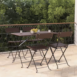 VidaXL 3152116 outdoor chair Terrace Polyrattan, Steel Brown