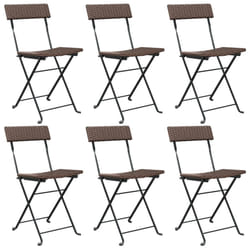VidaXL 3152117 outdoor chair Terrace Polyrattan, Steel Brown
