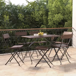VidaXL 3152117 outdoor chair Terrace Polyrattan, Steel Brown