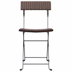VidaXL 3152117 outdoor chair Terrace Polyrattan, Steel Brown - Additional view 4
