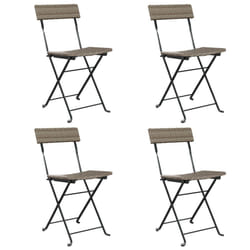 VidaXL 3152118 outdoor chair Terrace Polyrattan, Steel Grey