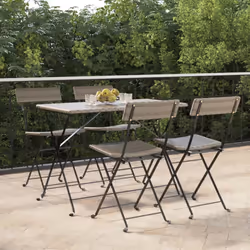 VidaXL 3152118 outdoor chair Terrace Polyrattan, Steel Grey