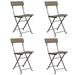 VidaXL 3152119 outdoor chair Terrace Polyrattan, Steel Grey