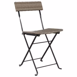 VidaXL 3152119 outdoor chair Terrace Polyrattan, Steel Grey