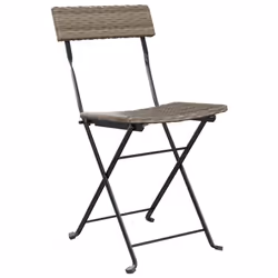 VidaXL 3152120 outdoor chair Terrace Polyrattan, Steel Grey