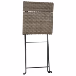 VidaXL 3152120 outdoor chair Terrace Polyrattan, Steel Grey - Additional view 5