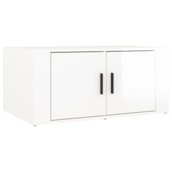 vidaXL Coffee Table Engineered Wood Home Side Accent End Table Multi Colours - high gloss white