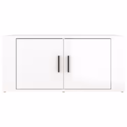 vidaXL Coffee Table Engineered Wood Home Side Accent End Table Multi Colours - high gloss white - Additional view 4