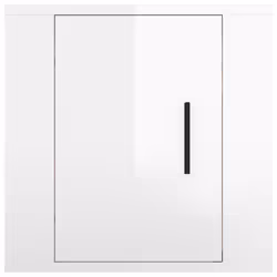 vidaXL Wall Mounted TV Cabinet Hanging TV Stand TV Unit Entertainment Centre - high gloss white, 40 x 34.5 x 40 cm/ 2 pcs - Additional view 5