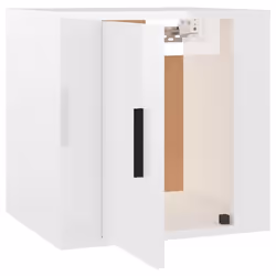 vidaXL Wall Mounted TV Cabinet Hanging TV Stand TV Unit Entertainment Centre - high gloss white, 40 x 34.5 x 40 cm/ 2 pcs - Additional view 7