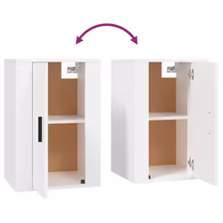 vidaXL Wall Mounted TV Cabinet Hanging TV Stand TV Unit Entertainment Centre - white, 40 x 34.5 x 60 cm/ 2 pcs - Additional view 8