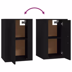 vidaXL Wall Mounted TV Cabinet Hanging TV Stand TV Unit Entertainment Centre - black, 40 x 34.5 x 60 cm/ 2 pcs - Additional view 8