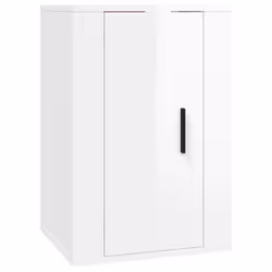 vidaXL Wall Mounted TV Cabinet Hanging TV Stand TV Unit Entertainment Centre - high gloss white, 40 x 34.5 x 60 cm/ 1 pcs