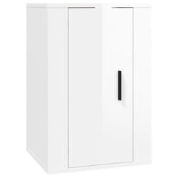 vidaXL Wall Mounted TV Cabinet Hanging TV Stand TV Unit Entertainment Centre - high gloss white, 40 x 34.5 x 60 cm/ 1 pcs