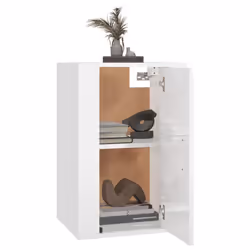 vidaXL Wall Mounted TV Cabinet Hanging TV Stand TV Unit Entertainment Centre - high gloss white, 40 x 34.5 x 60 cm/ 2 pcs