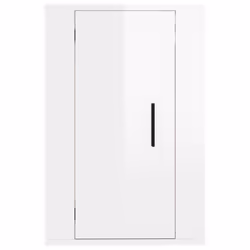 vidaXL Wall Mounted TV Cabinet Hanging TV Stand TV Unit Entertainment Centre - high gloss white, 40 x 34.5 x 60 cm/ 2 pcs - Additional view 5