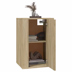 vidaXL Wall Mounted TV Cabinet Hanging TV Stand TV Unit Entertainment Centre - sonoma oak, 40 x 34.5 x 60 cm/ 2 pcs - Additional view 2