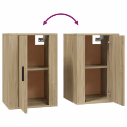 vidaXL Wall Mounted TV Cabinet Hanging TV Stand TV Unit Entertainment Centre - sonoma oak, 40 x 34.5 x 60 cm/ 2 pcs - Additional view 8