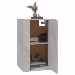 vidaXL Wall Mounted TV Cabinet Hanging TV Stand TV Unit Entertainment Centre - concrete grey, 40 x 34.5 x 60 cm/ 1 pcs - Additional view 2