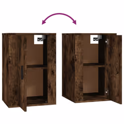 vidaXL Wall Mounted TV Cabinet Hanging TV Stand TV Unit Entertainment Centre - smoked oak, 40 x 34.5 x 60 cm/ 2 pcs - Additional view 8
