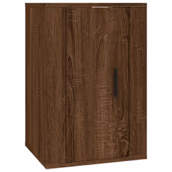 vidaXL Wall Mounted TV Cabinet Hanging TV Stand TV Unit Entertainment Centre - brown oak, 40 x 34.5 x 60 cm/ 2 pcs - Additional view 4