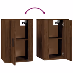 vidaXL Wall Mounted TV Cabinet Hanging TV Stand TV Unit Entertainment Centre - brown oak, 40 x 34.5 x 60 cm/ 2 pcs - Additional view 8