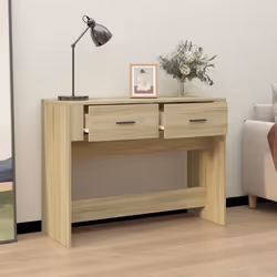 vidaXL Console Table Engineered Wood End Accent Side Sofa Table Multi Colours - sonoma oak