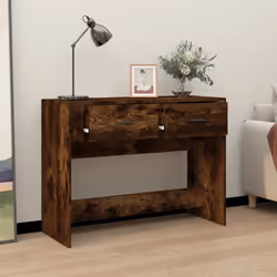 vidaXL Console Table Engineered Wood End Accent Side Sofa Table Multi Colours - smoked oak - Additional view 2