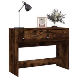 vidaXL Console Table Engineered Wood End Accent Side Sofa Table Multi Colours - smoked oak - Additional view 4