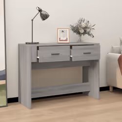 vidaXL Console Table Engineered Wood End Accent Side Sofa Table Multi Colours - grey sonoma