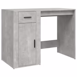 vidaXL Desk Office Table Computer Desk Study Working Table Engineered Wood - concrete grey