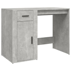 vidaXL Desk Office Table Computer Desk Study Working Table Engineered Wood - concrete grey