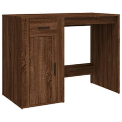vidaXL Desk Office Table Computer Desk Study Working Table Engineered Wood - brown oak