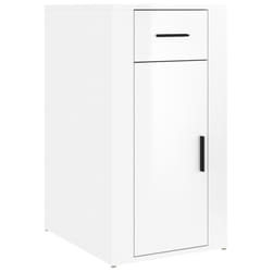 vidaXL Desk Cabinet Engineered Wood Home Office Desk Storage Multi Colours - high gloss white