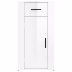 vidaXL Desk Cabinet Engineered Wood Home Office Desk Storage Multi Colours - high gloss white - Additional view 5