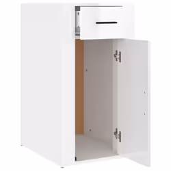 vidaXL Desk Cabinet Engineered Wood Home Office Desk Storage Multi Colours - high gloss white - Additional view 6