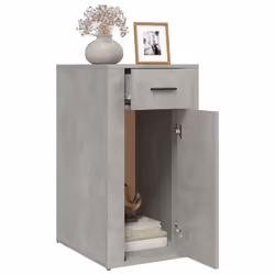vidaXL Desk Cabinet Engineered Wood Home Office Desk Storage Multi Colours - concrete grey - Additional view 4