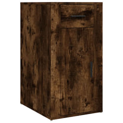 vidaXL Desk Cabinet Engineered Wood Home Office Desk Storage Multi Colours - smoked oak
