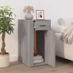 vidaXL Desk Cabinet Engineered Wood Home Office Desk Storage Multi Colours - grey sonoma