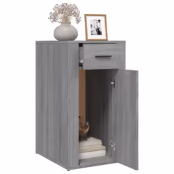 vidaXL Desk Cabinet Engineered Wood Home Office Desk Storage Multi Colours - grey sonoma - Additional view 4