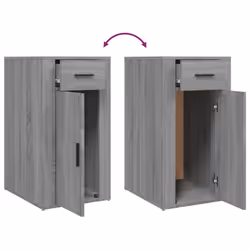 vidaXL Desk Cabinet Engineered Wood Home Office Desk Storage Multi Colours - grey sonoma - Additional view 8