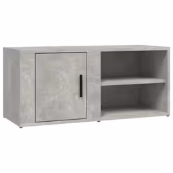vidaXL 2x TV Cabinets Concrete Grey 80x31.5x36 cm Engineered Wood TV Console - Additional view 5