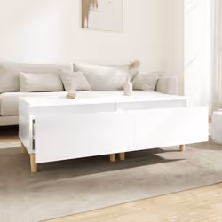 vidaXL 1/2x Side Table Engineered Wood End Centre Side Table Multi Colours - high gloss white, 2 pcs - Additional view 2