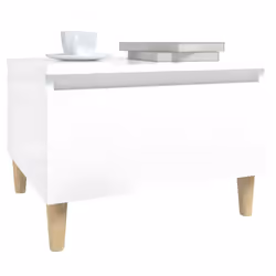 vidaXL 1/2x Side Table Engineered Wood End Centre Side Table Multi Colours - high gloss white, 2 pcs - Additional view 4