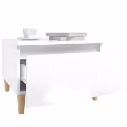 vidaXL 1/2x Side Table Engineered Wood End Centre Side Table Multi Colours - high gloss white, 2 pcs - Additional view 5