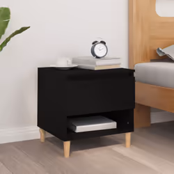 VidaXL 819534 nightstand/bedside table Black