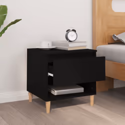 VidaXL 819534 nightstand/bedside table Black