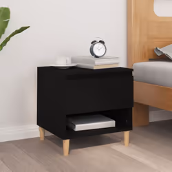 VidaXL 819535 nightstand/bedside table Black