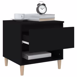 VidaXL 819535 nightstand/bedside table Black - Additional view 4